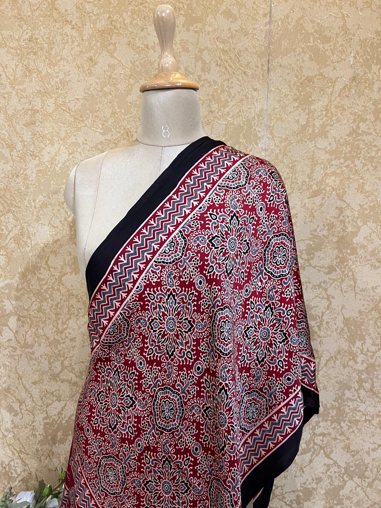 Premium Ajrakh Modal Stoles 5071