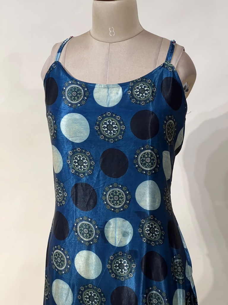 Ajrakh Mashru Silk Kurtis 5016 BLUE 2