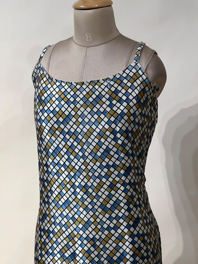 Ajrakh Mashru Silk Kurtis 5016 IVORY 2