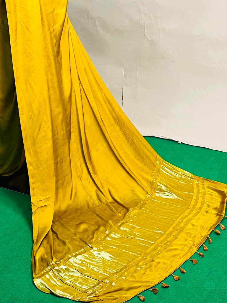 Premium Plain Modal Sarees 5020 YELLOW