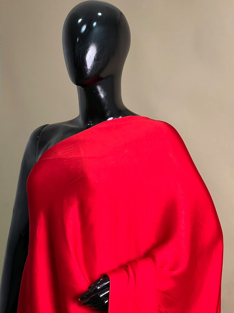 Premium Plain Modal Sarees 5020 RED