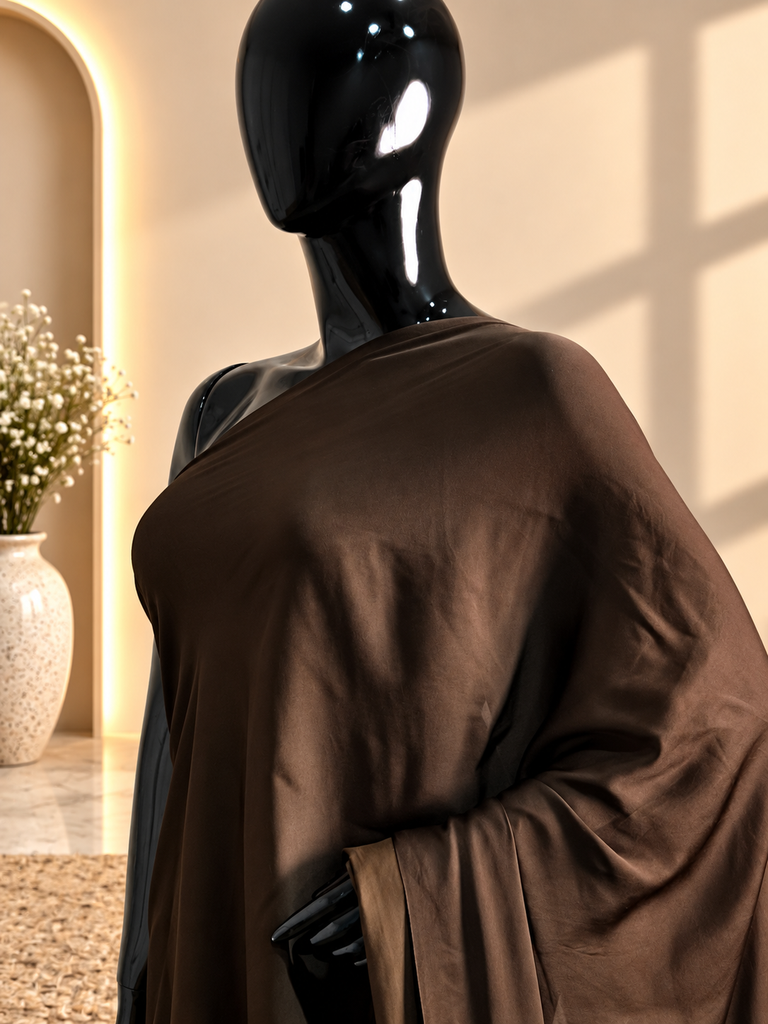 Premium Plain Modal Sarees 5020 BROWN