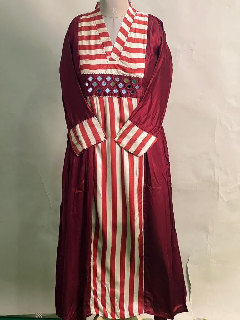 Premium Modal Silk Aline Kurti 5053 RED