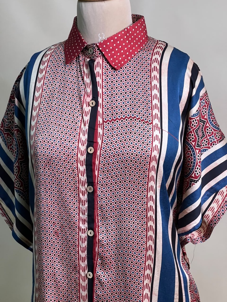Ajrakh Modal Shirt Kaftans 5015 RED 6