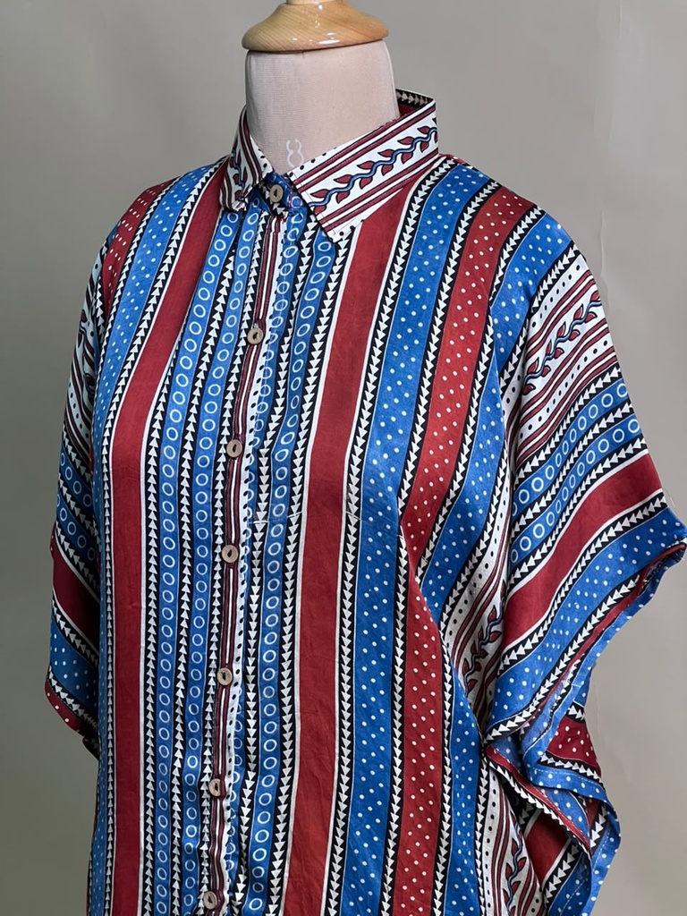Ajrakh Modal Shirt Kaftans 5015 RED 3