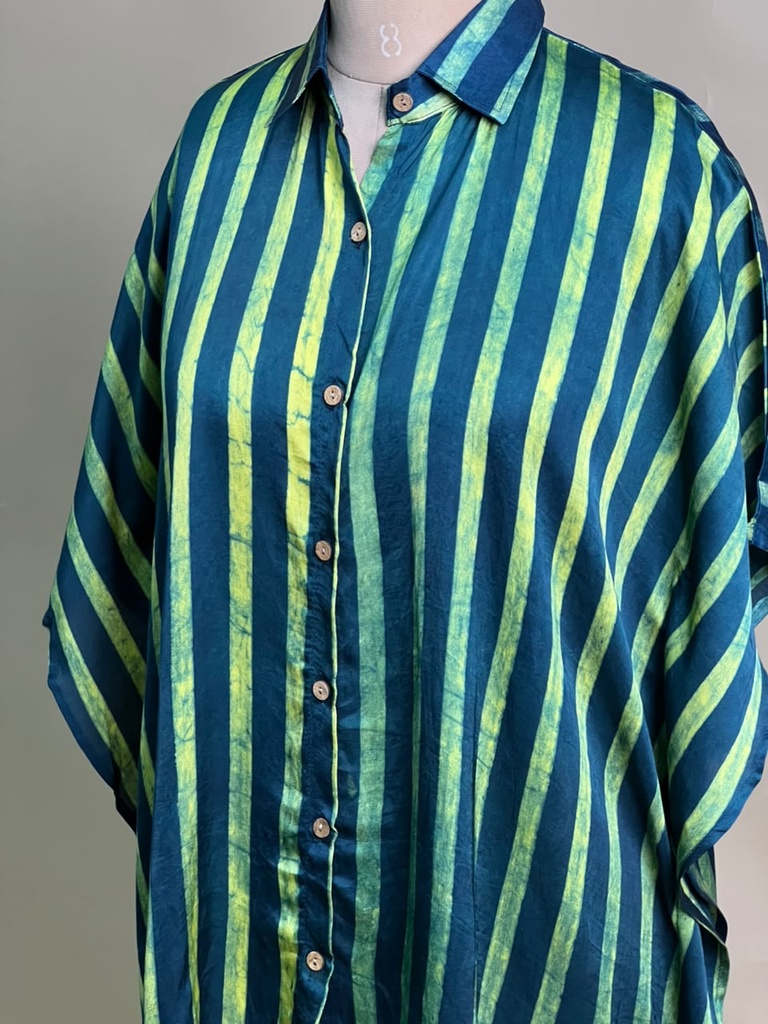 Ajrakh Modal Shirt Kaftans 5015 GREEN