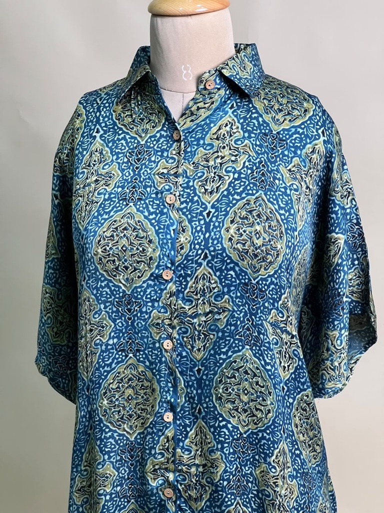 Ajrakh Modal Shirt Kaftans 5015 BLUE 9