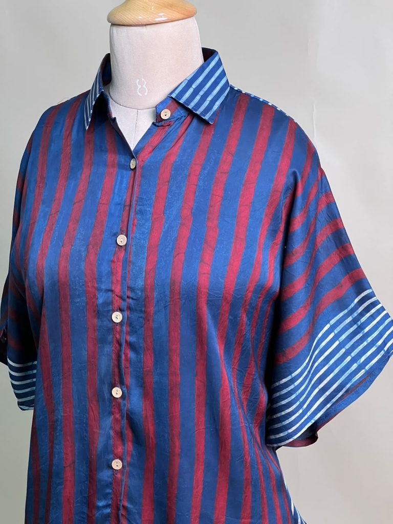 Ajrakh Modal Shirt Kaftans 5015 BLUE 6