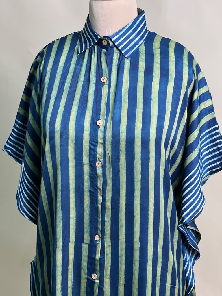 Ajrakh Modal Shirt Kaftans 5015 BLUE 5