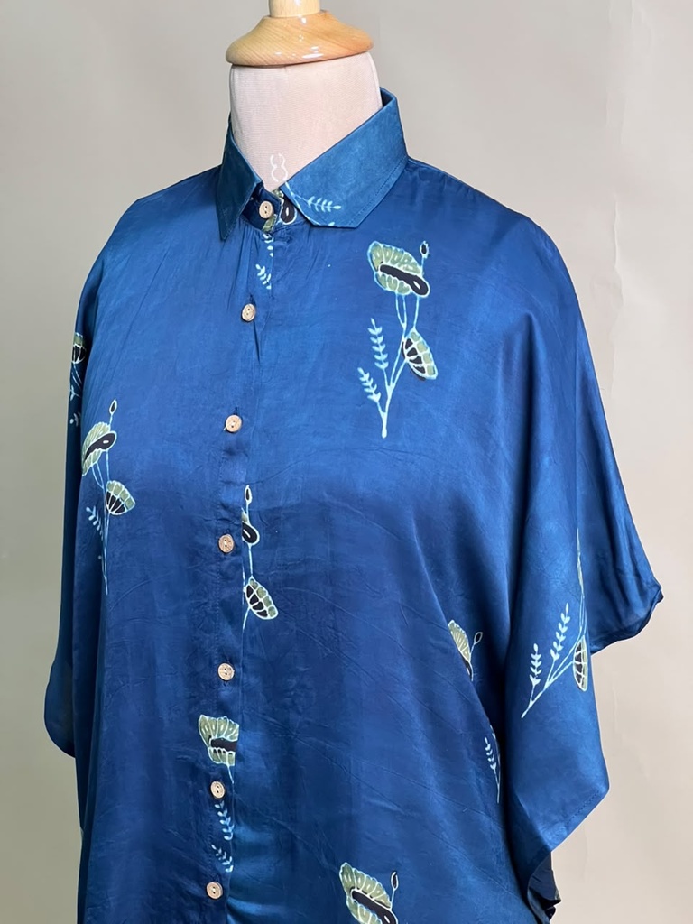Ajrakh Modal Shirt Kaftans 5015 BLUE 3