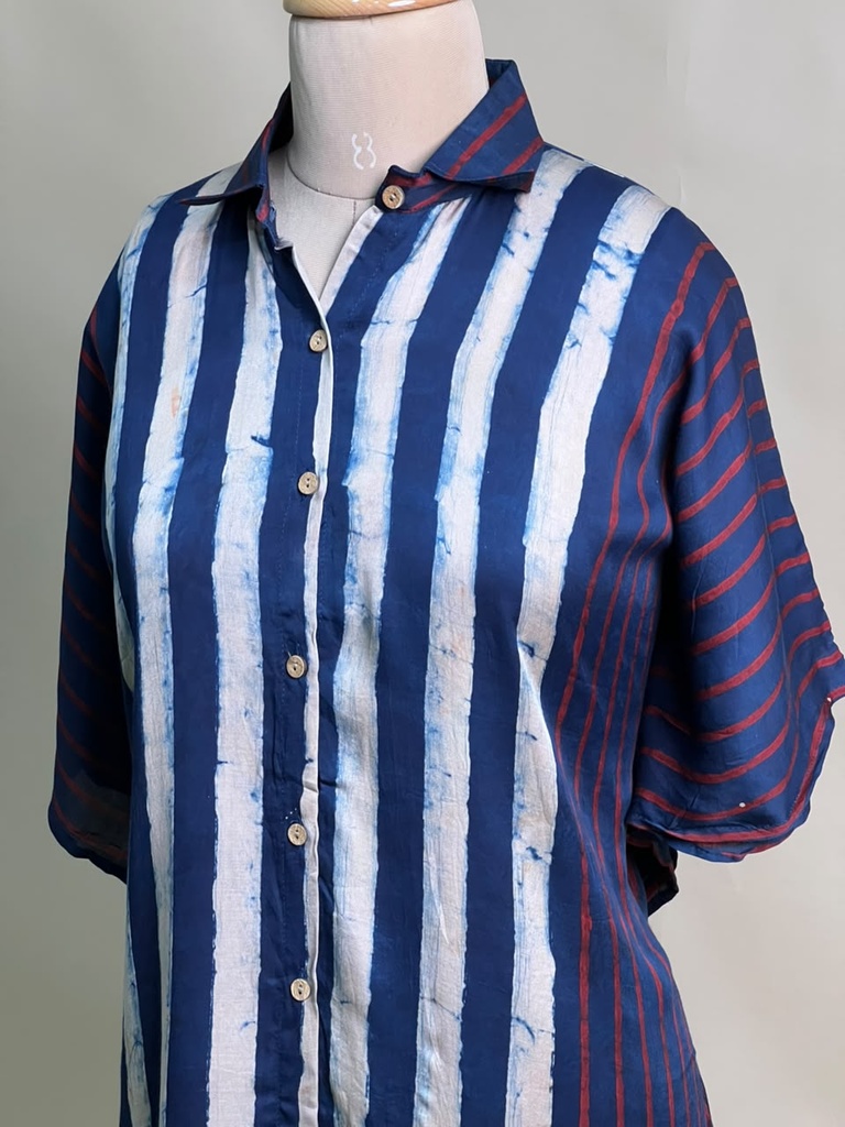 Ajrakh Modal Shirt Kaftans 5015 BLUE 11