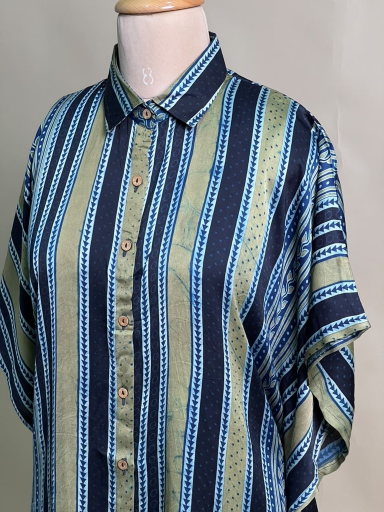 Ajrakh Modal Shirt Kaftans 5015 BLUE 10