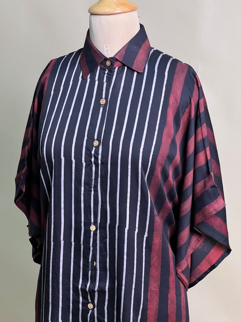 Ajrakh Modal Shirt Kaftans 5015 BLACK 1