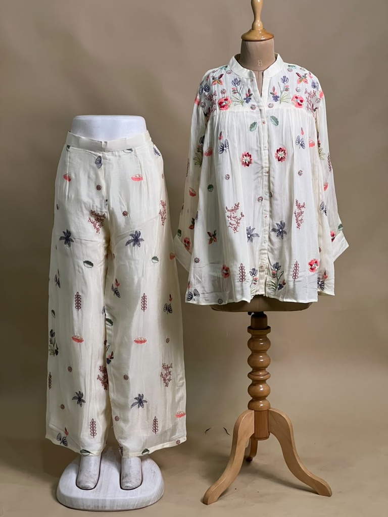 Embroidered Chinon Coord Sets 5049