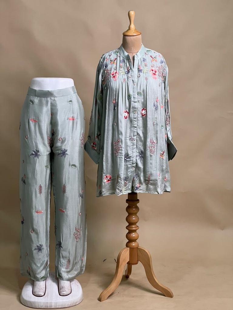 Embroidered Chinon Coord Sets 5049