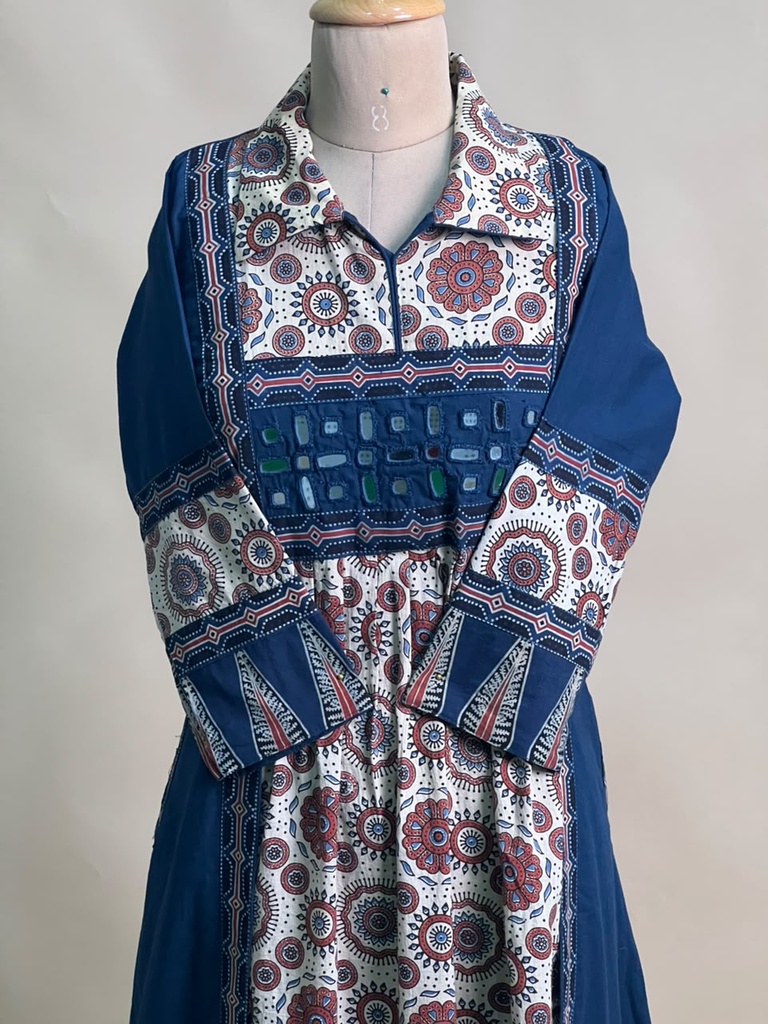 Ajrakh Cotton Kurti 5029