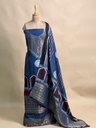 Ajrakh Dola Silk Suit Sets 5048 BLUE 3
