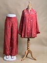Embroidered Chinon Coord Sets 5049 BRICK RED