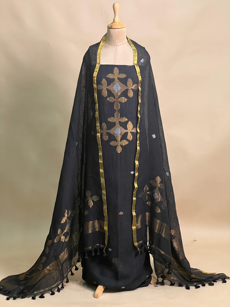 Jamdani Linen Suits 4562