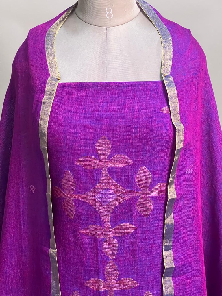 Jamdani Linen Suits 4562