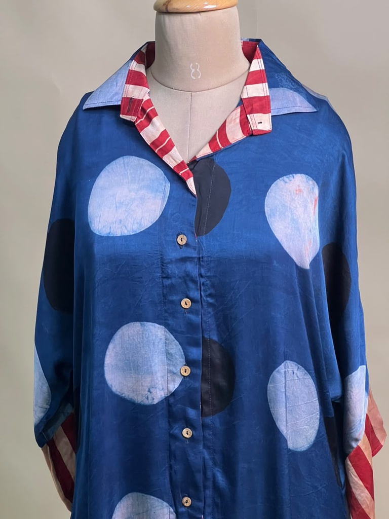 Ajrakh Modal Shirt Style Kurti 4803 BLUE 5