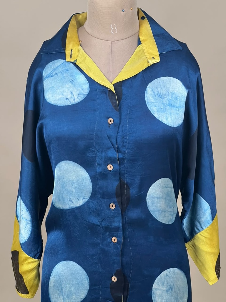Ajrakh Modal Shirt Style Kurti 4803 BLUE 6