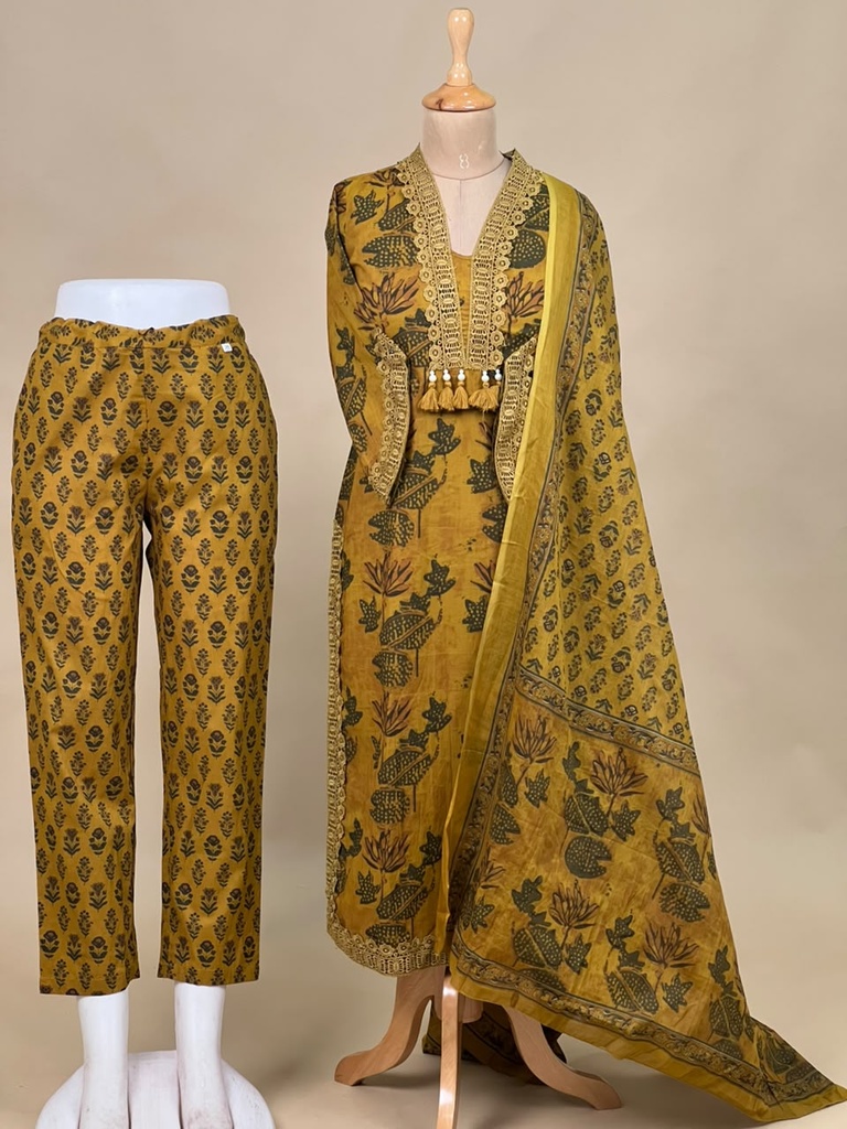 Cotton Kurti sets 8010 YELLOW