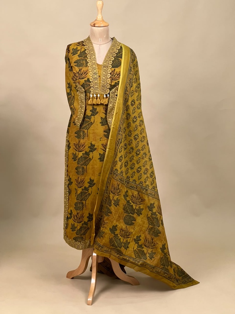 Cotton Kurti sets 8010 YELLOW