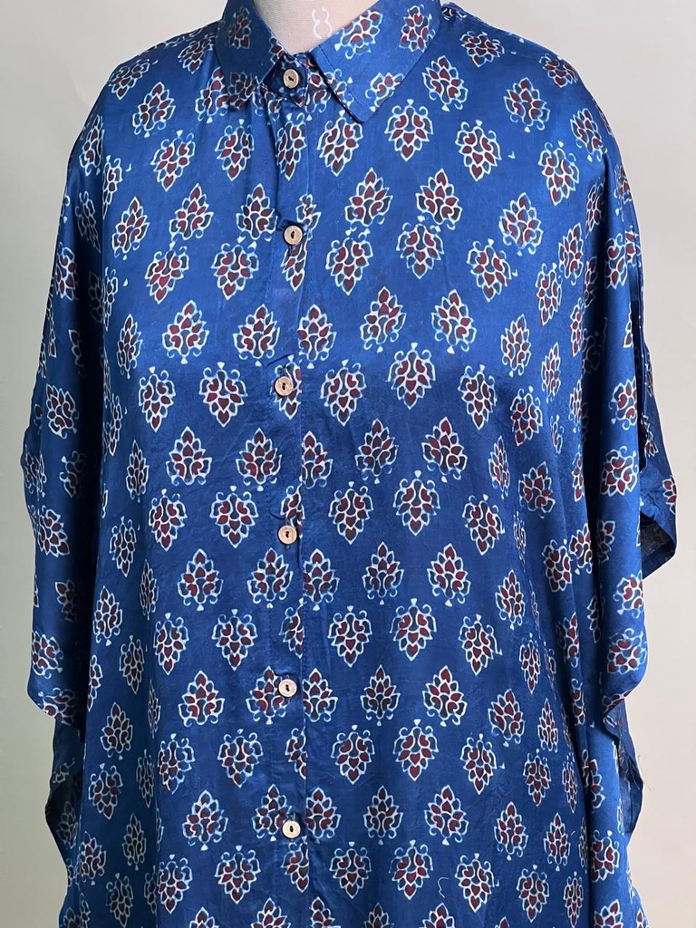 Ajrakh Modal Shirt Kaftans 5015 BLUE 2*