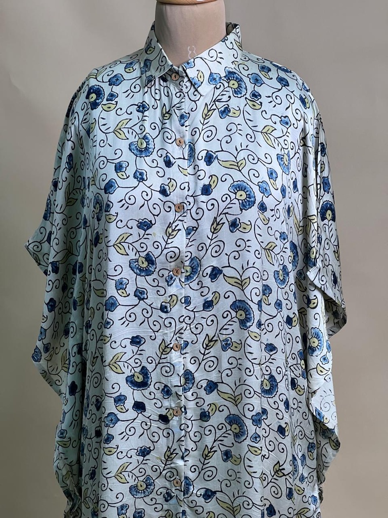 Ajrakh Modal Shirt Kaftans 5015 IVORY 2*