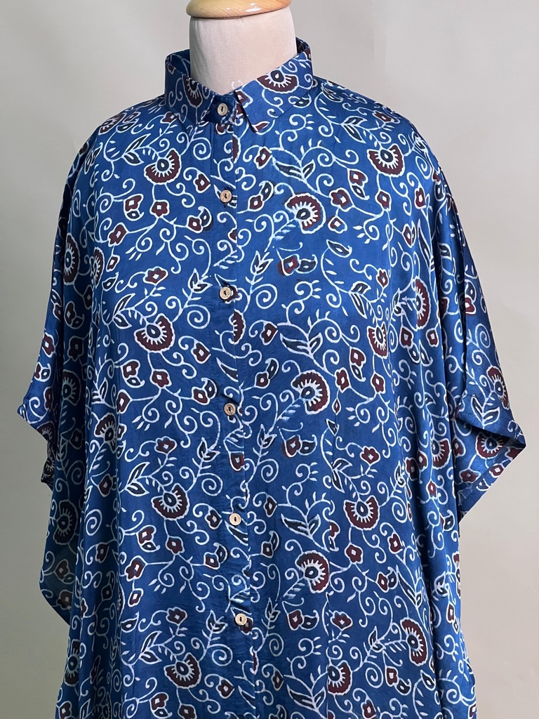 Ajrakh Modal Shirt Kaftans 5015 BLUE 7