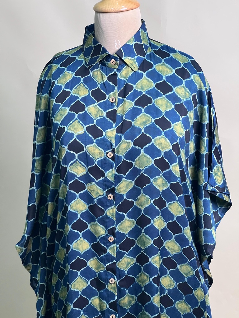 Ajrakh Modal Shirt Kaftans 5015 BLUE 5*