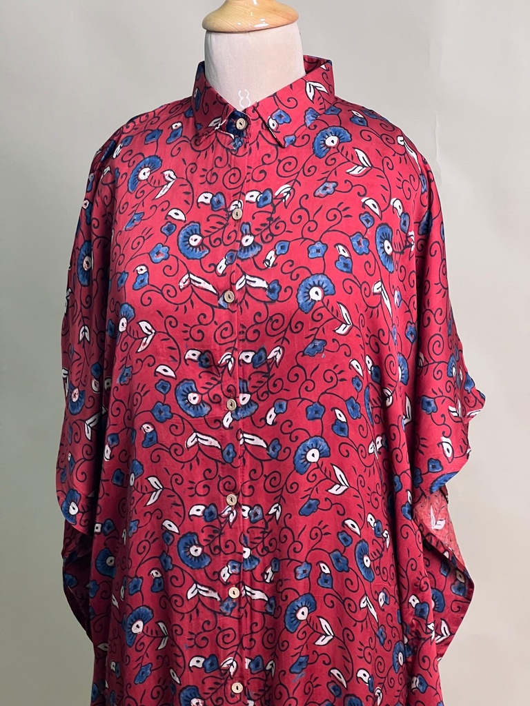 Ajrakh Modal Shirt Kaftans 5015 RED 3*