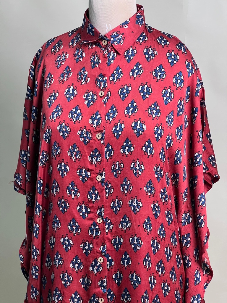 Ajrakh Modal Shirt Kaftans 5015 RED 4*