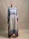 Ajrakh Modal Silk Kaftans 4801 IVORY & RED FREE SIZE