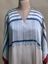Ajrakh Modal Silk Kaftans 4801 IVORY & RED FREE SIZE