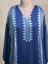 Ajrakh Modal Silk Kaftans 4801 BLUE 1 FREE SIZE