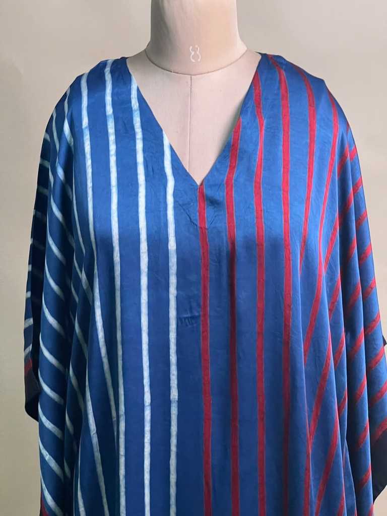 Ajrakh Modal Silk Kaftans 4801 BLUE 6 FREE SIZE