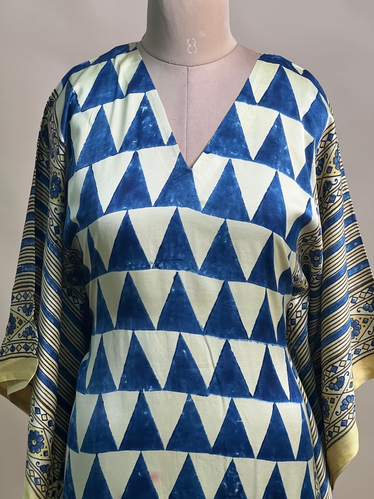 Ajrakh Modal Silk Kaftans 4801 IVORY 3
