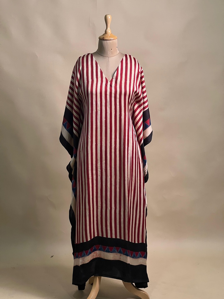 Ajrakh Modal Silk Kaftans 4801
