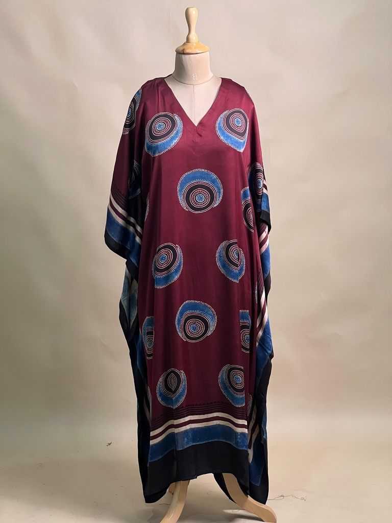 Ajrakh Modal Silk Kaftans 4801
