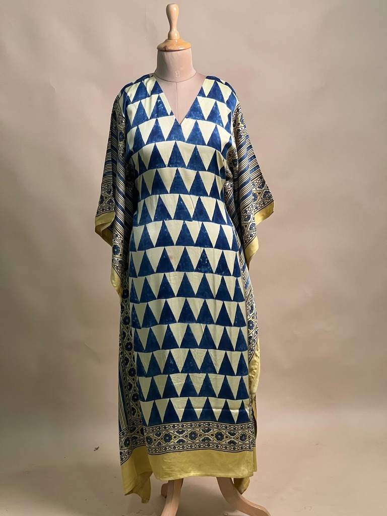 Ajrakh Modal Silk Kaftans 4801
