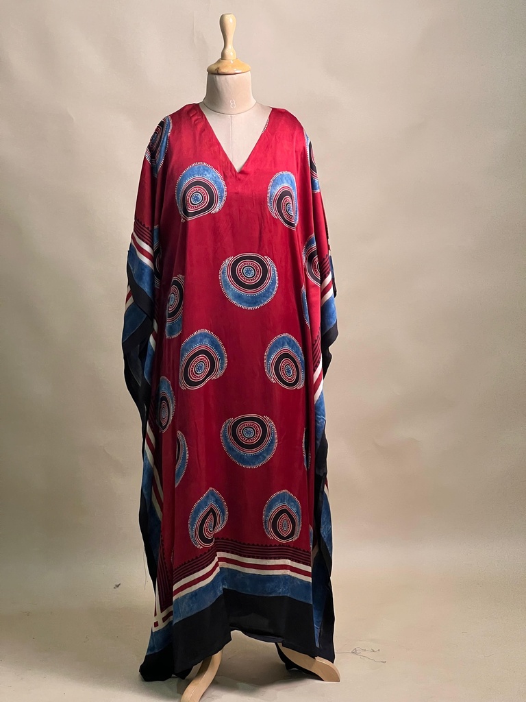 Ajrakh Modal Silk Kaftans 4801