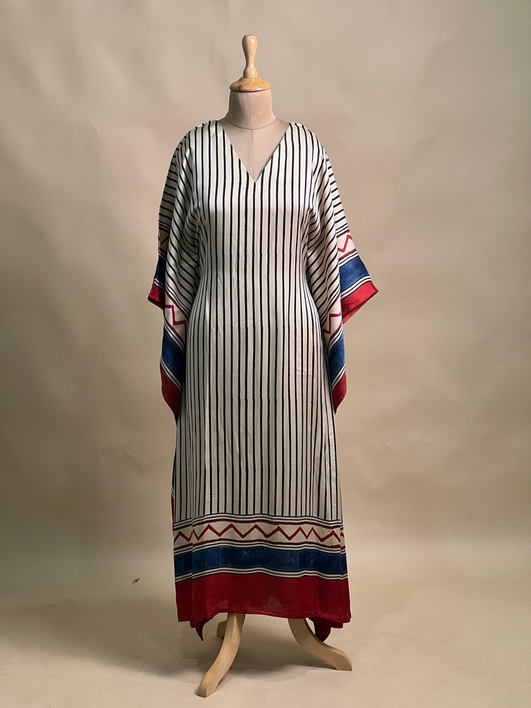 Ajrakh Modal Silk Kaftans 4801