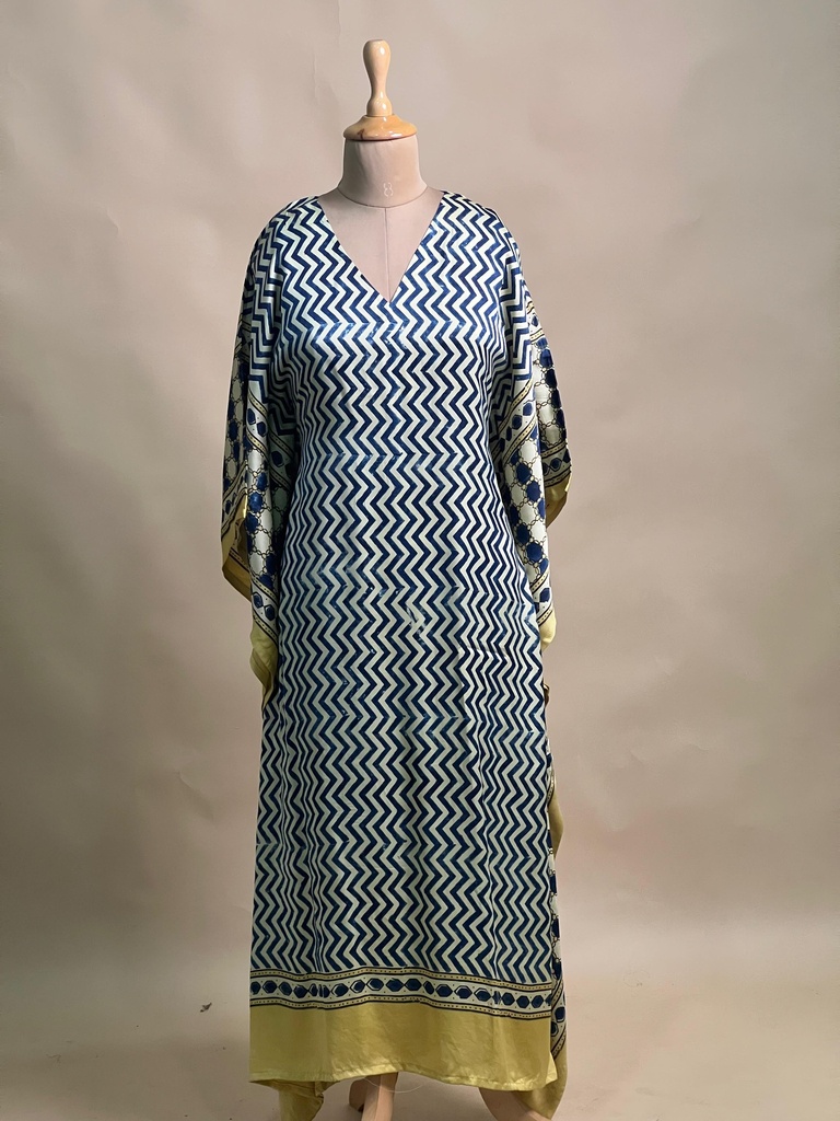 Ajrakh Modal Silk Kaftans 4801