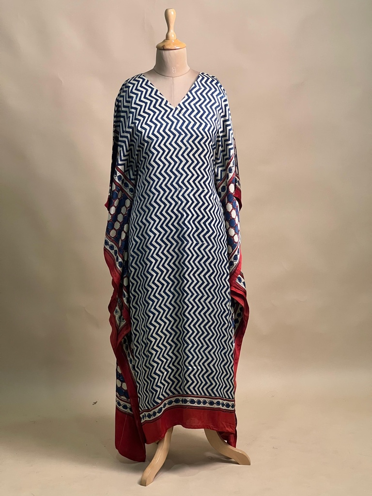Ajrakh Modal Silk Kaftans 4801