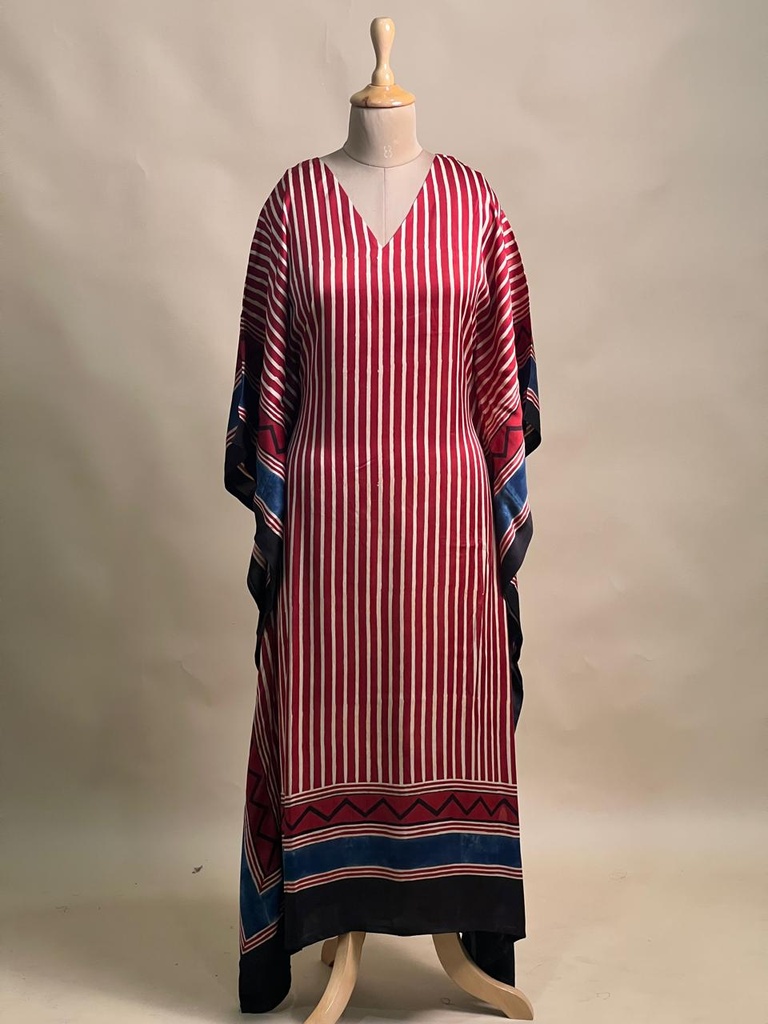 Ajrakh Modal Silk Kaftans 4801