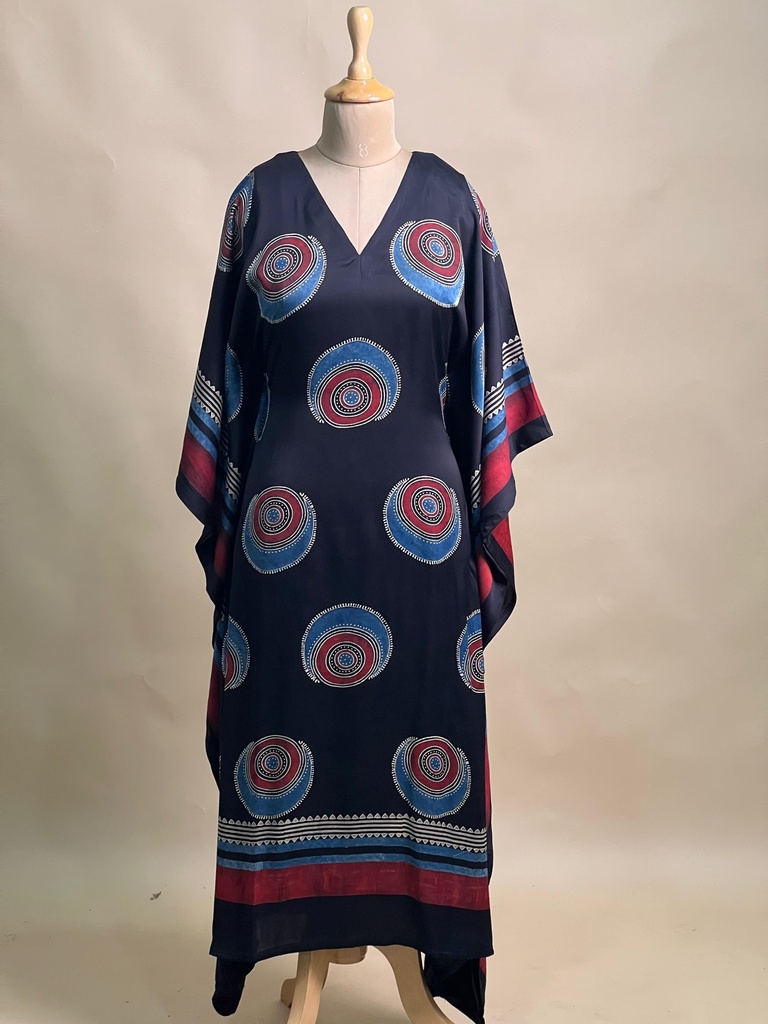 Ajrakh Modal Silk Kaftans 4801