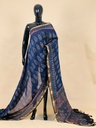 Ajrakh Maheshwari Silk Sarees 5028 BLUE 3