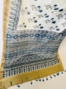 Ajrakh Maheshwari Silk Sarees 5028 IVORY
